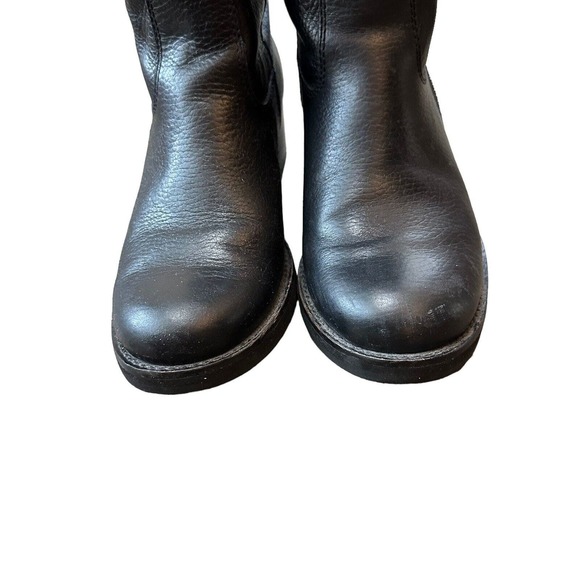 LUCKY BRAND Black Leather Zip Up Equestrian Heston Moto Boot Boots Sz 7 US - Picture 5 of 10